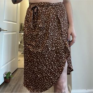 NWOT Silky Wrap Skirt